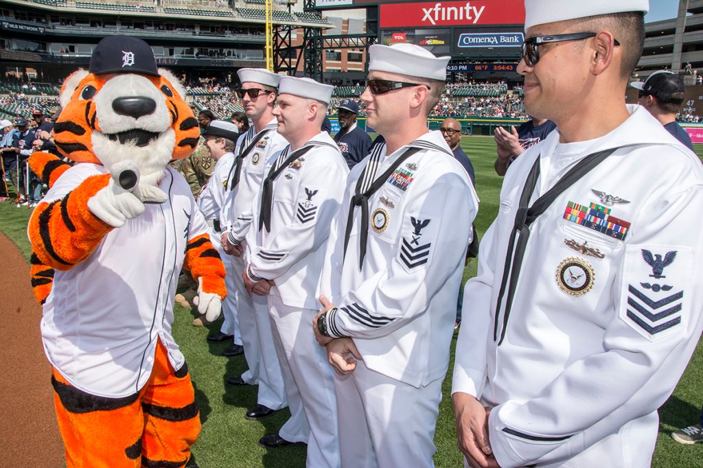Sailors at Detroit Tigers game