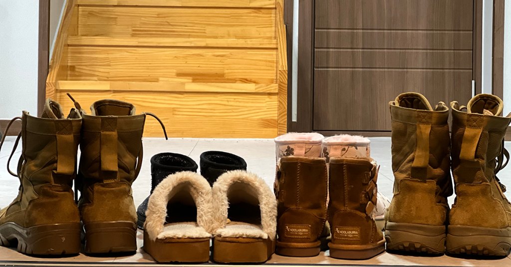 Dual-military households footwear