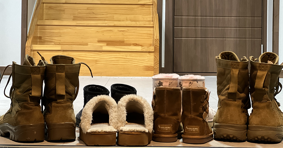Dual-military households footwear