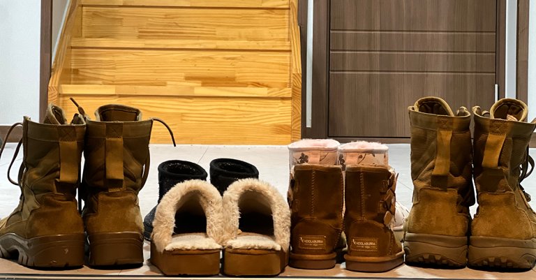 Dual-military households footwear