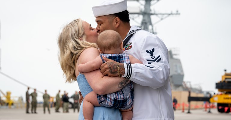 Military spouse homecoming