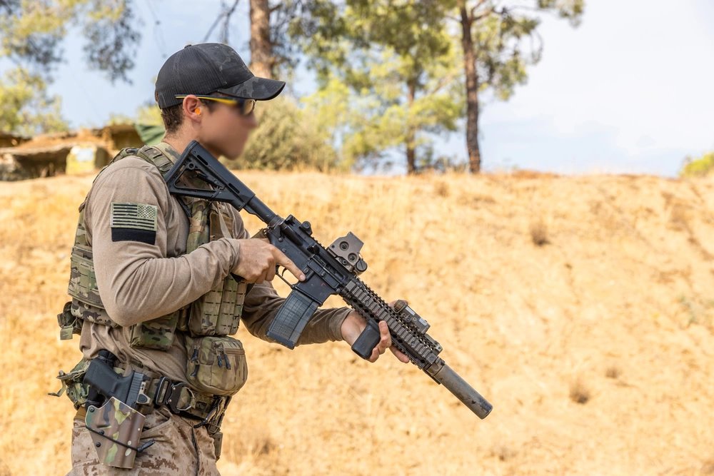 SOCOM hypervelocity rifle Mk18 with suppressor