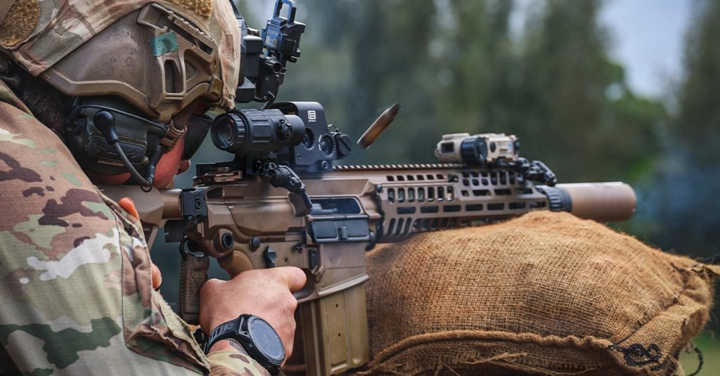 A soldier qualifies on the M7 Next Generation Squad Weapon and its 6.8mm round. (U.S. Army/Sgt. Austin Paredes)