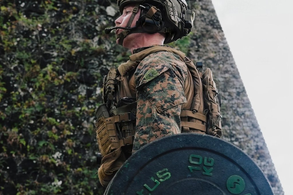 infantry workout marine deadlift full kit