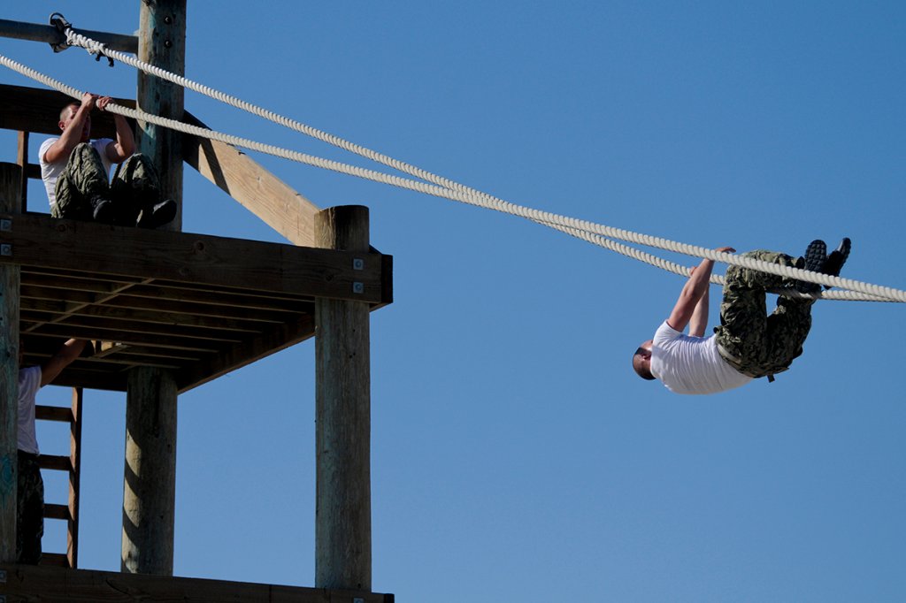Navy SEAL training obstacle course