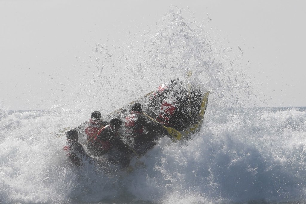 Navy SEAL training surf passage