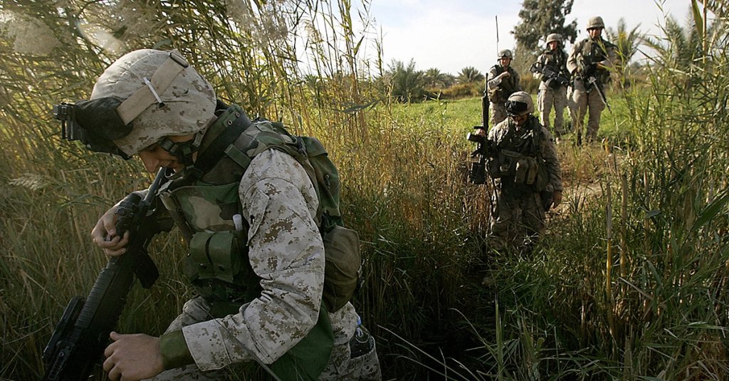 triangle of death marines canal patrol baghdad marines getty