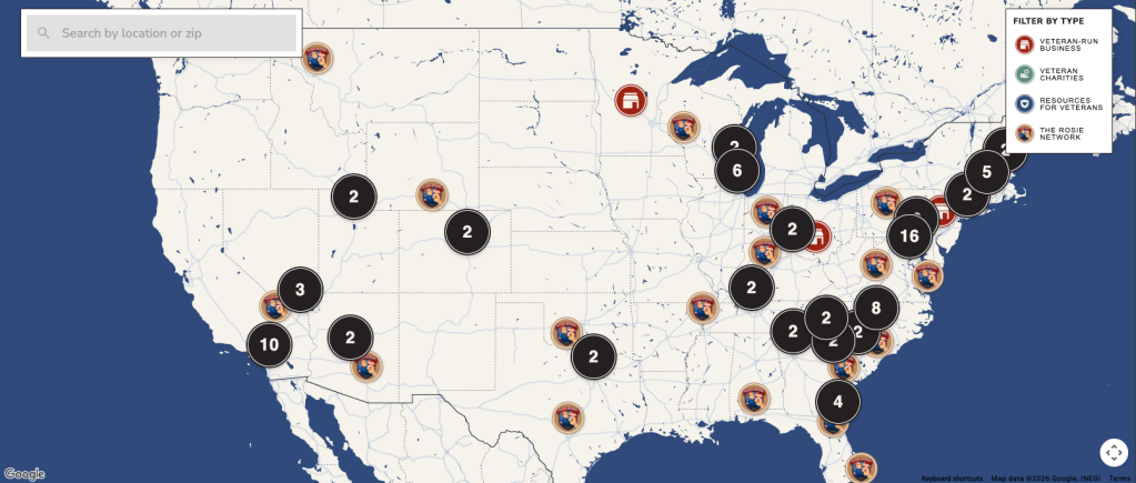 veteran owned business map tom hanks