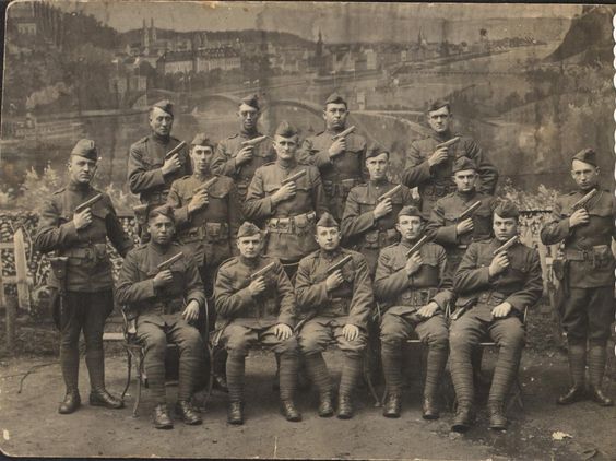 WWI doughboys with Colt 1911s