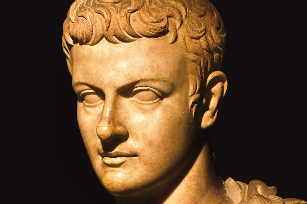 caligula attacks the sea statue