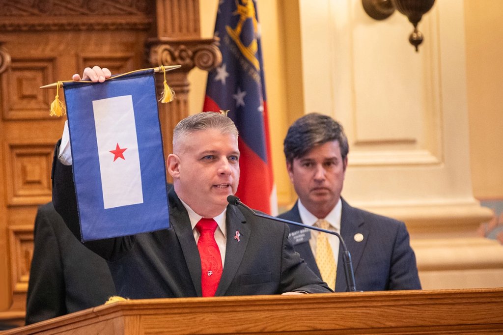 red star banner ga senate