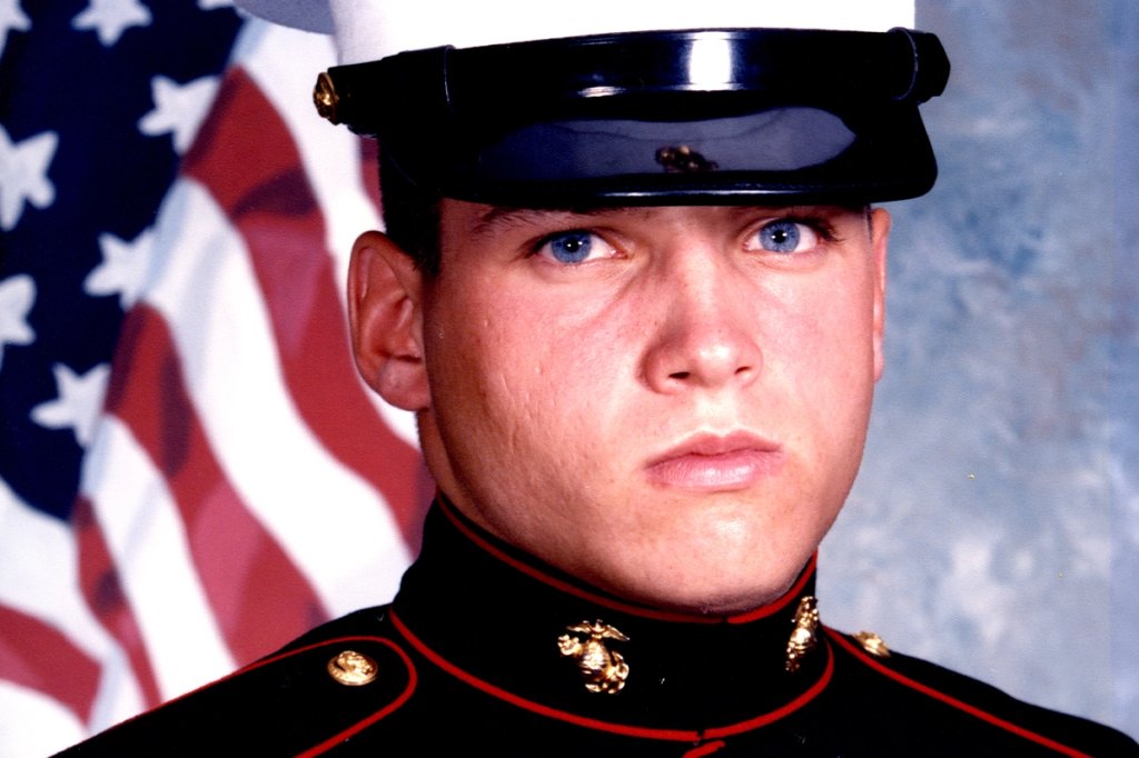 red star banner jerry shaffer Marines