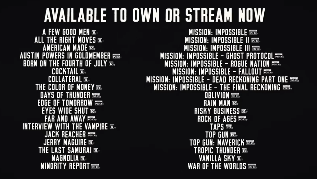 tom cruise digger trailer credits list