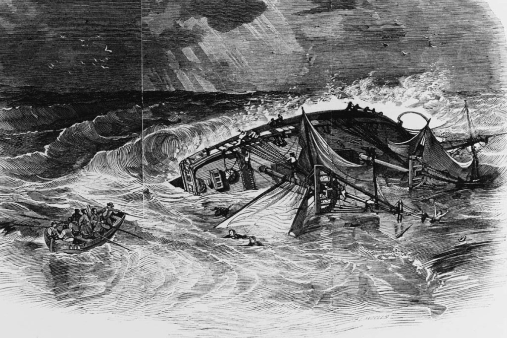 USS Somers capsizes