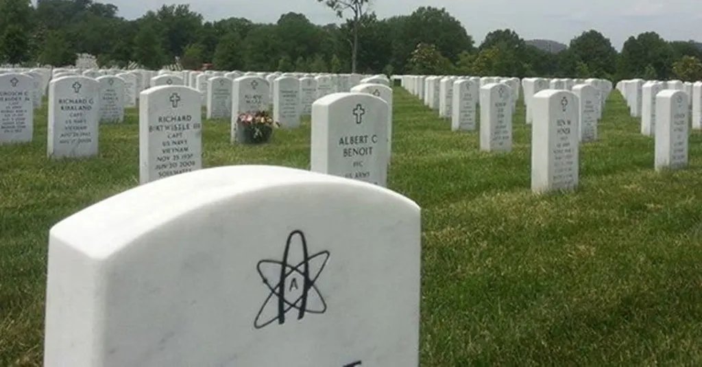 va tombstone emblems atheist