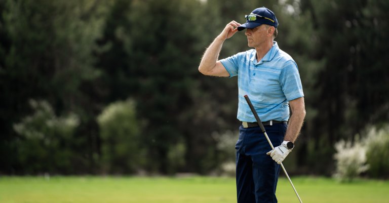 Golfer on golf course