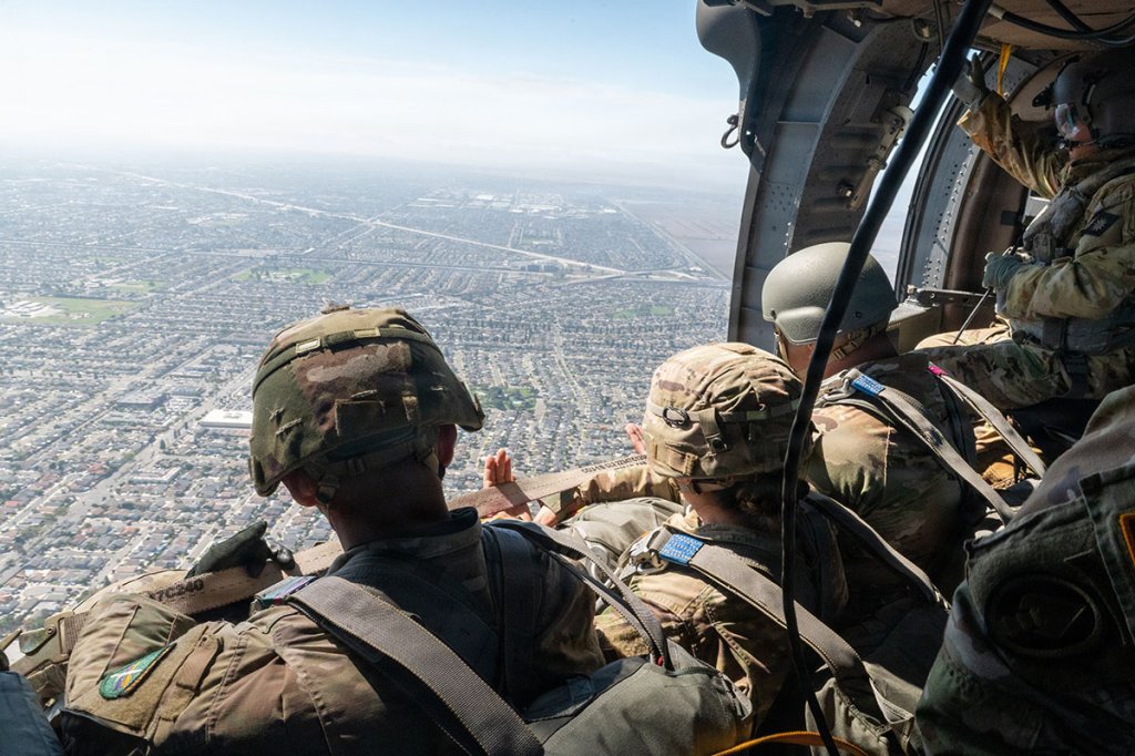 Jumping out of a Black Hawk