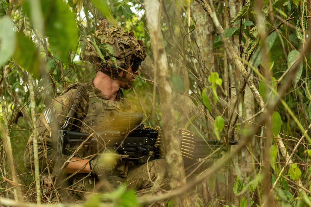 Soldier in live-fire exercise