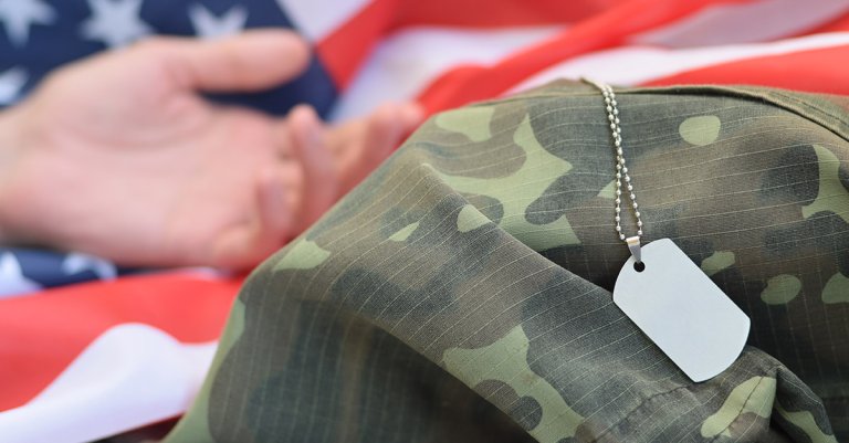 Military uniform and dog tag