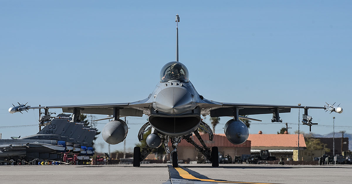 The Air Force hired privately-owned F-16s to train its 5th-generation pilots
