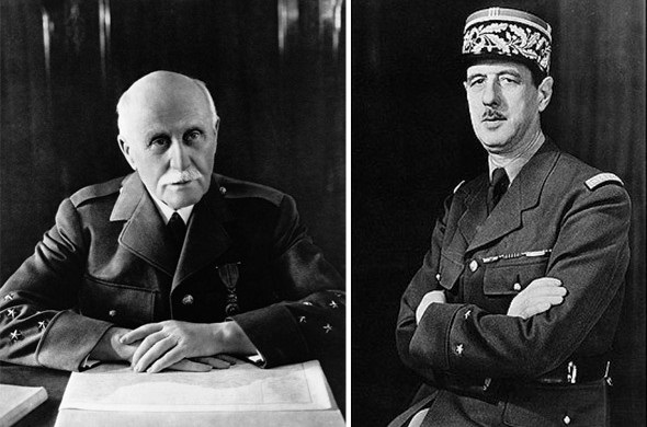 De Gaulle and Petain