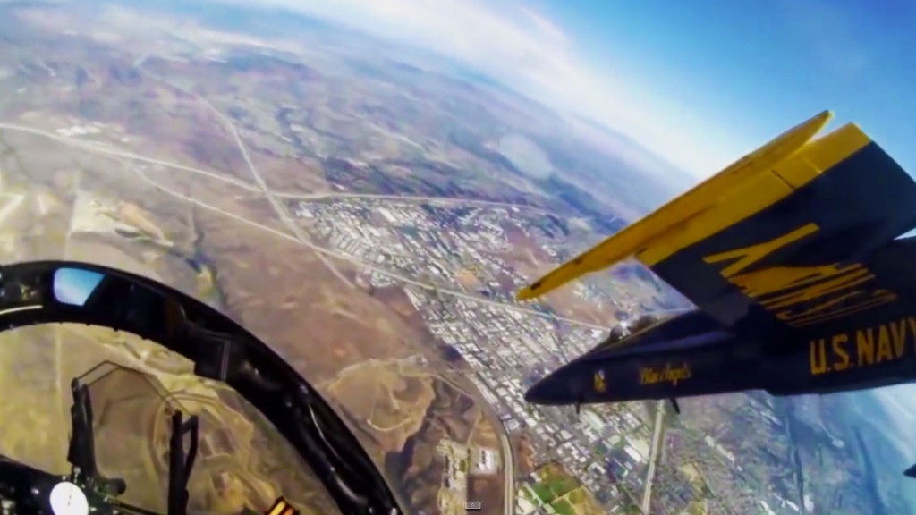Stunning footage shows pilot’s eye view from inside a Blue Angel cockpit