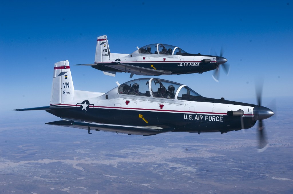 Air Force Training of Texans in flight