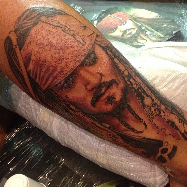 captain jack sparrow tattoos