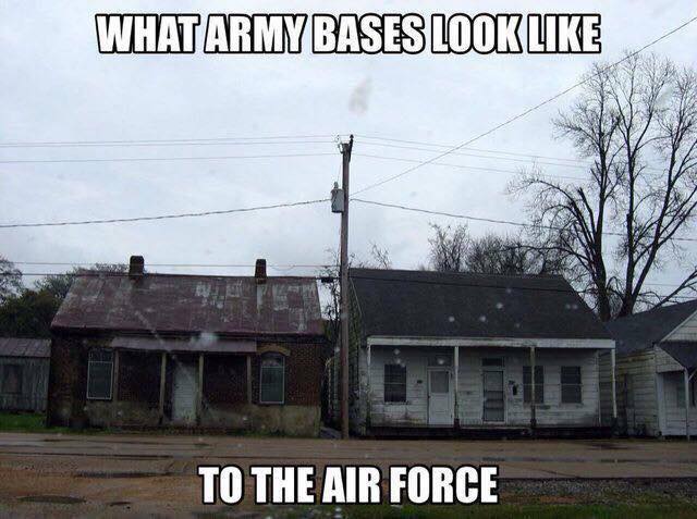 army base compared to air force