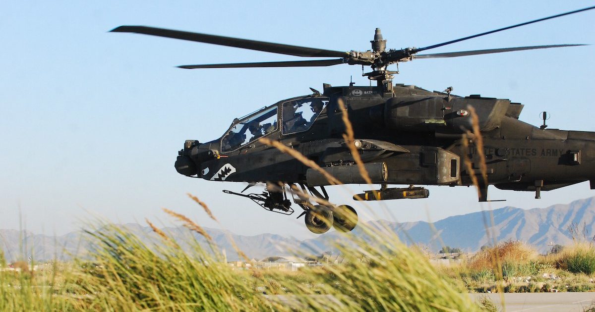 That time the Army put a laser on an Apache attack helicopter