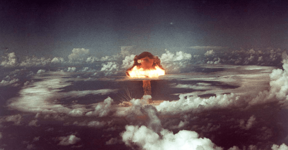 This is how much mass is destroyed in a nuclear explosion