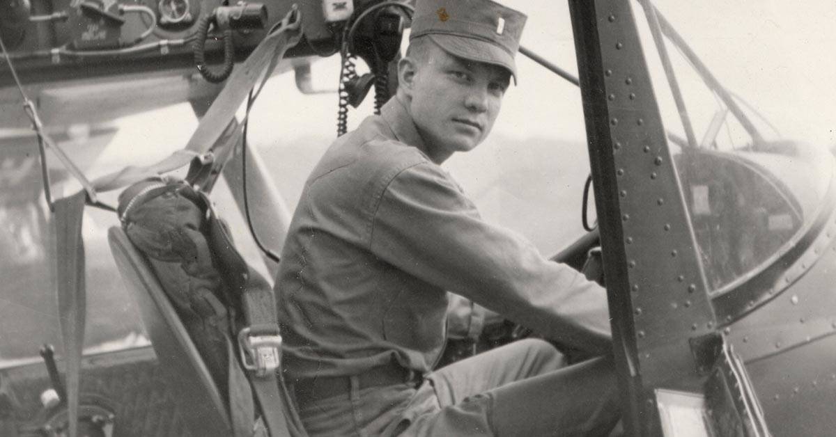 This famous pilot once dangled from his plane by the machine gun
