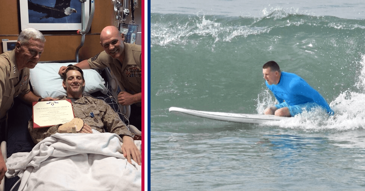 Uplifting story of the day: Marine turns the tables on his injury