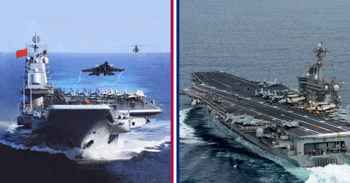 What it might look like if an American and Chinese carrier went toe-to-toe