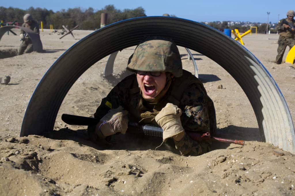 low crawl marine infantrymen