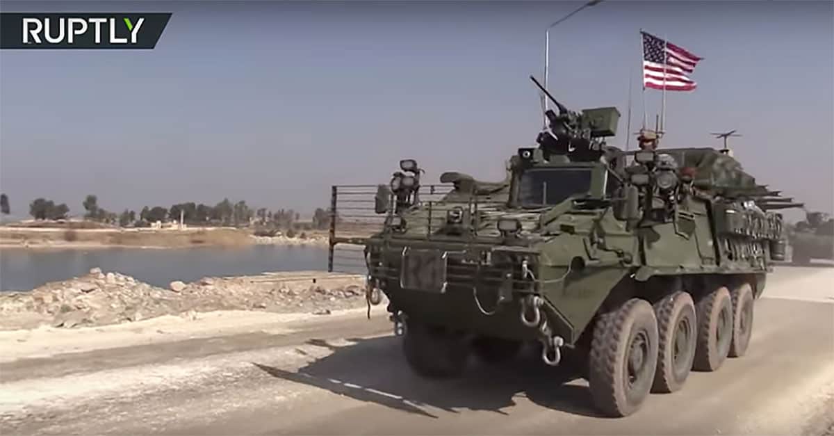 Stryker armored vehicles spotted rolling into Syria