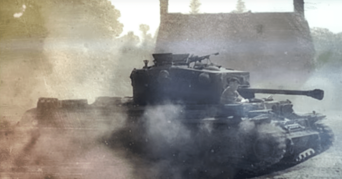 This is actual WWII footage of a tank duel