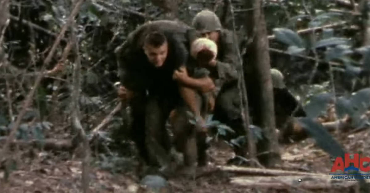 This video shows rare footage from an actual Vietcong ambush