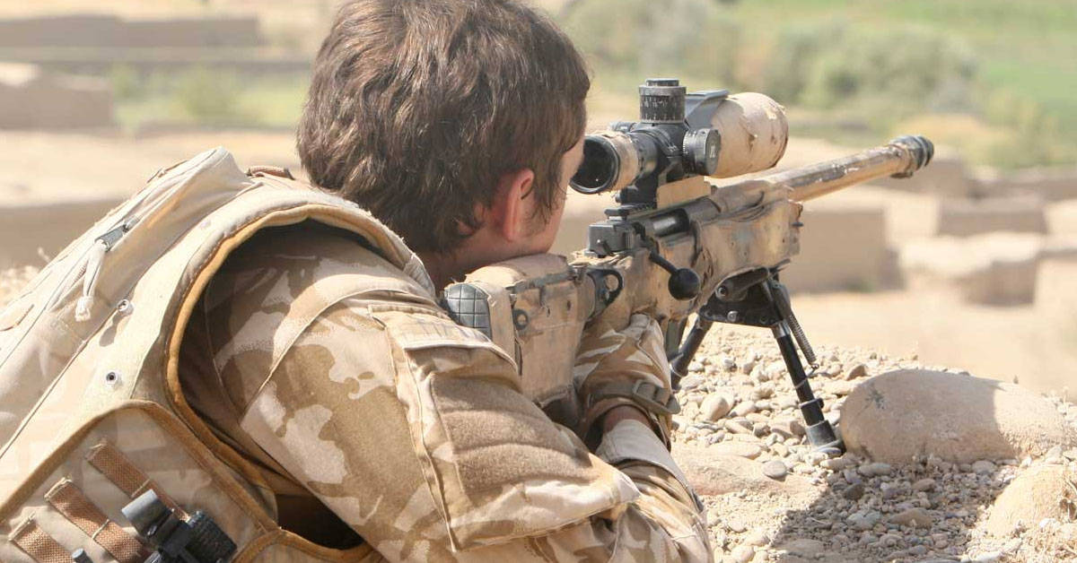 This is how a British sniper took out six terrorists with one shot