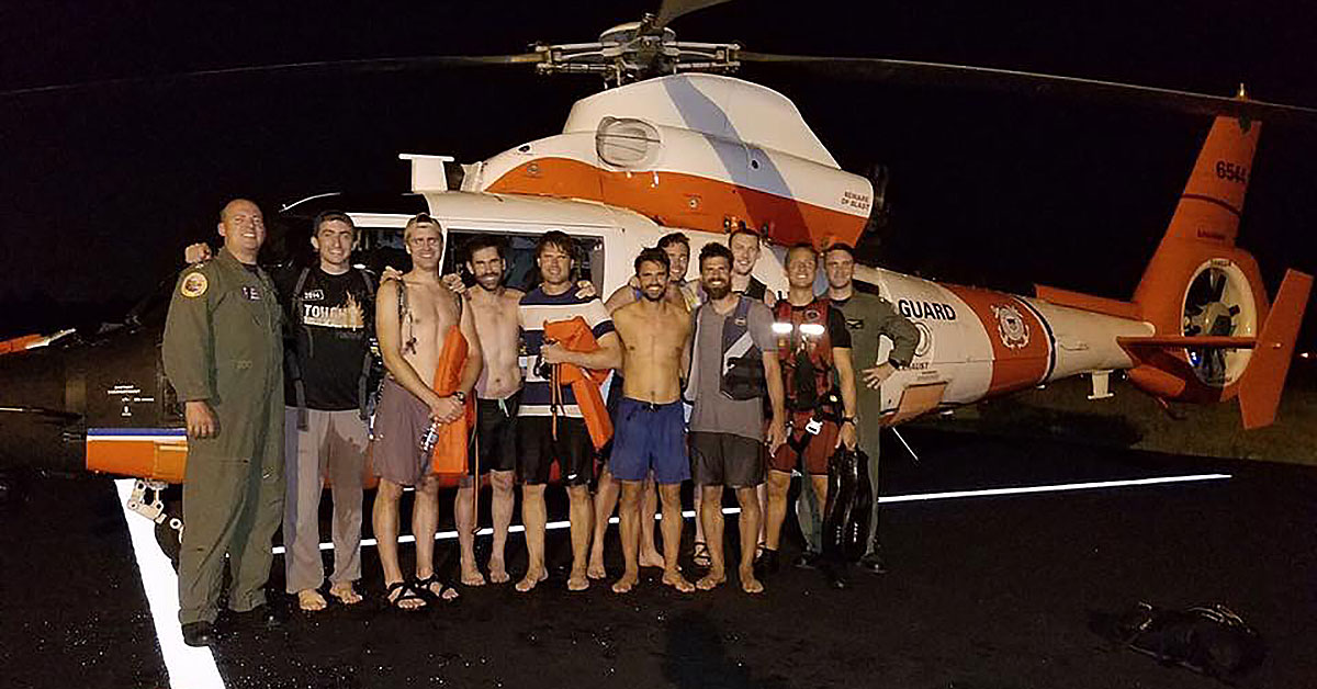 This epic bachelor party ended in a Coast Guard rescue