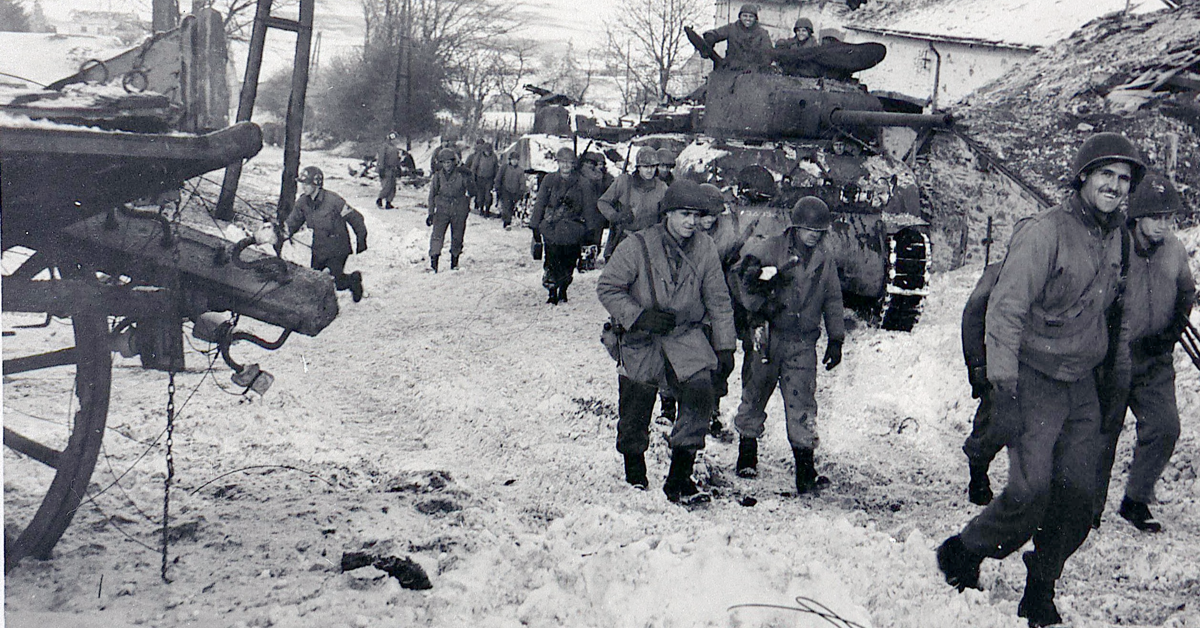 This is the massive Nazi sneak attack at the Battle of the Bulge