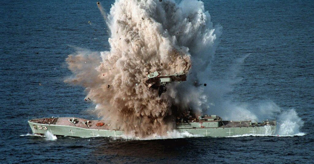 This is what a modern torpedo does to a ship