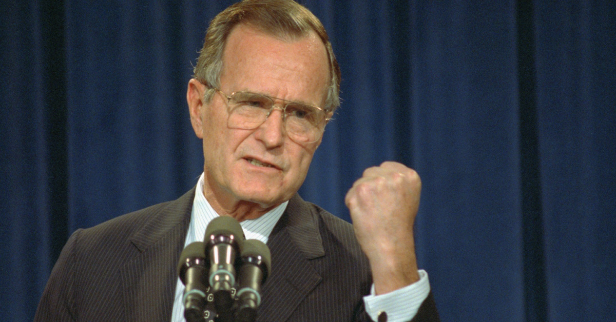 Was George H.W. Bush almost eaten by cannibals?