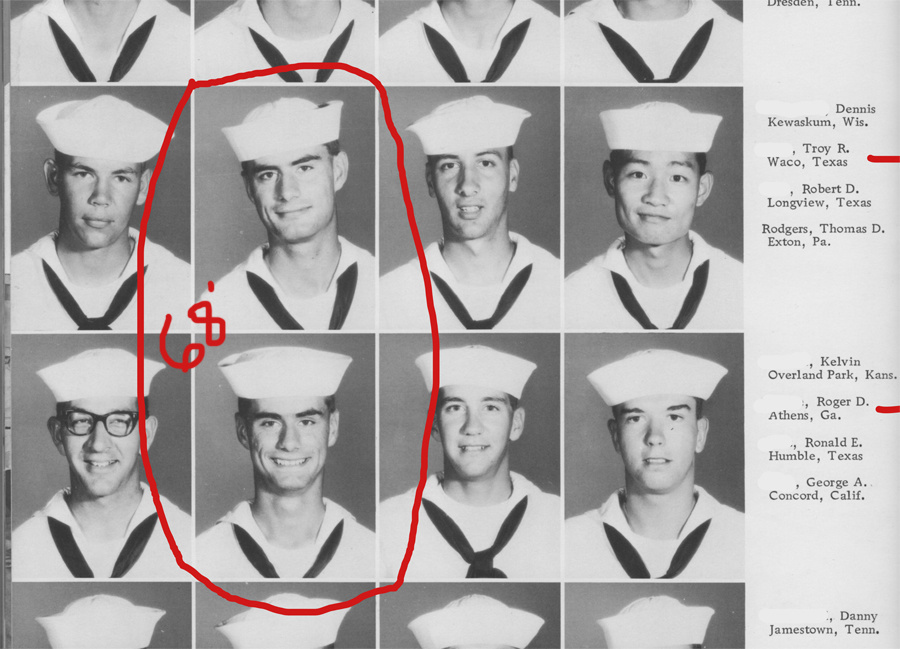 recruits in navy boot camp twins