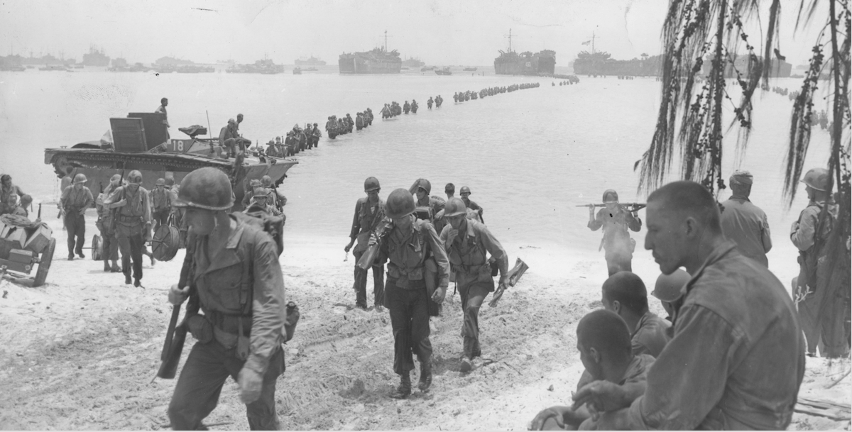 Marine reinforcements in Saipan, where Gabaldon was stationed