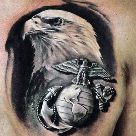 eagle, globe, and anchor tattoo