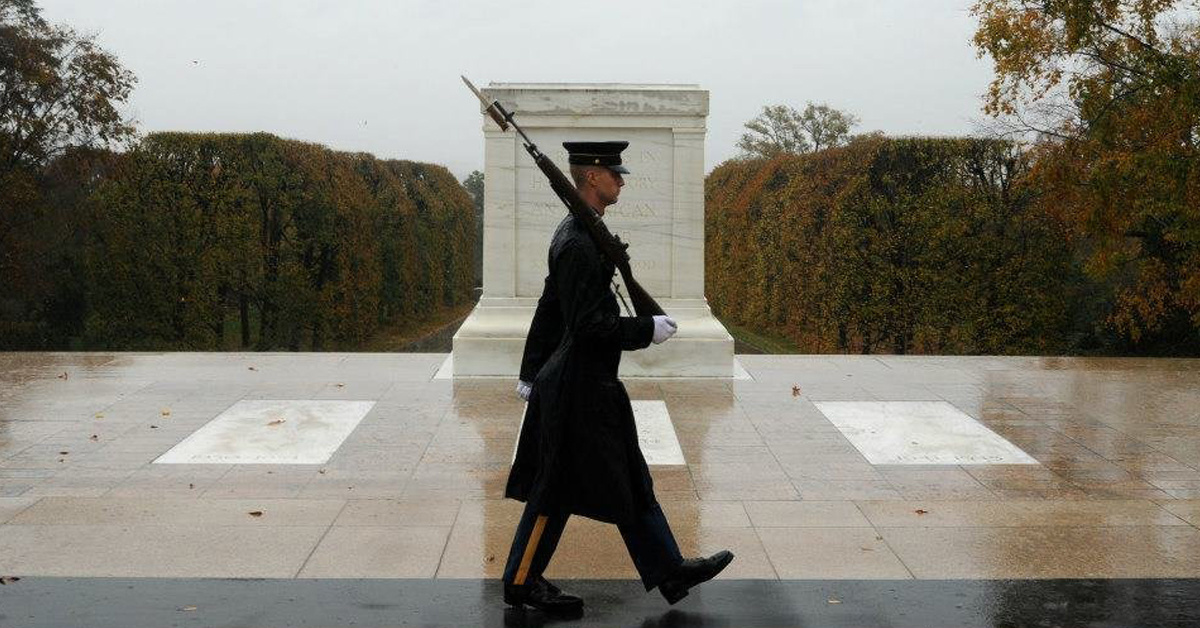 What happens if you try to touch the Tomb of the Unknown Soldier