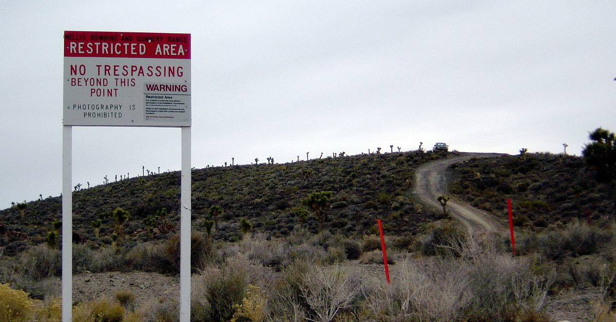 This is what happens if you try to illegally enter Area 51