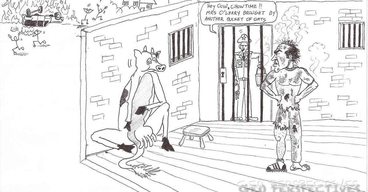 The art of a killer cartoon: The CO can’t hit the broad side of a barn.