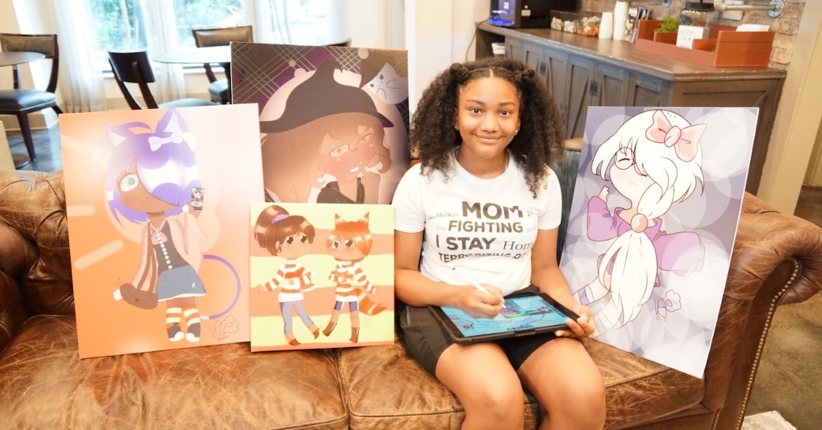 Talented military child showcases her art in first exhibition